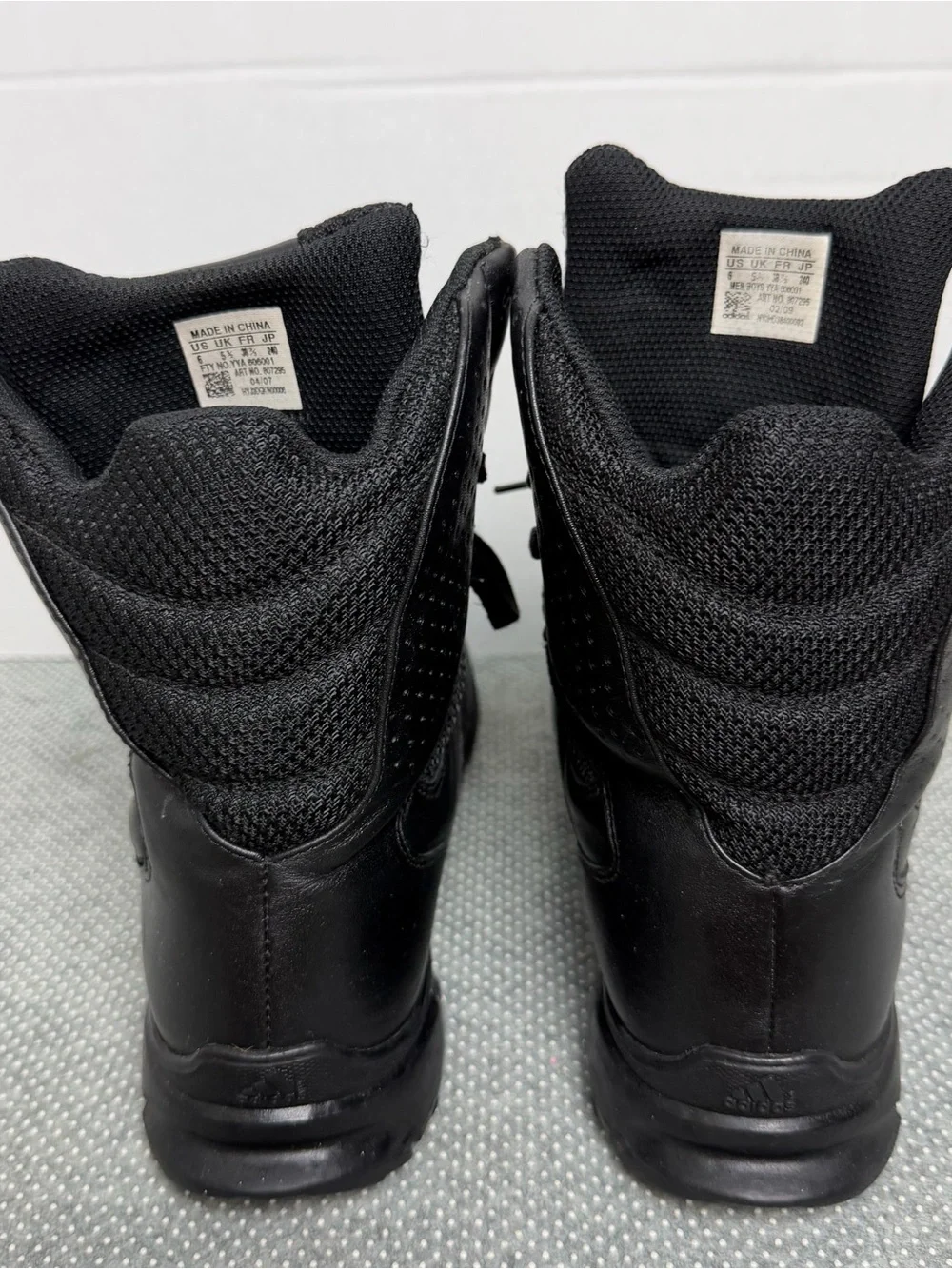 adidas Black High-Top Tactical Leather Boots